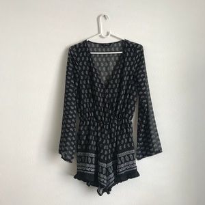 Cotton On Black Paisley Romper